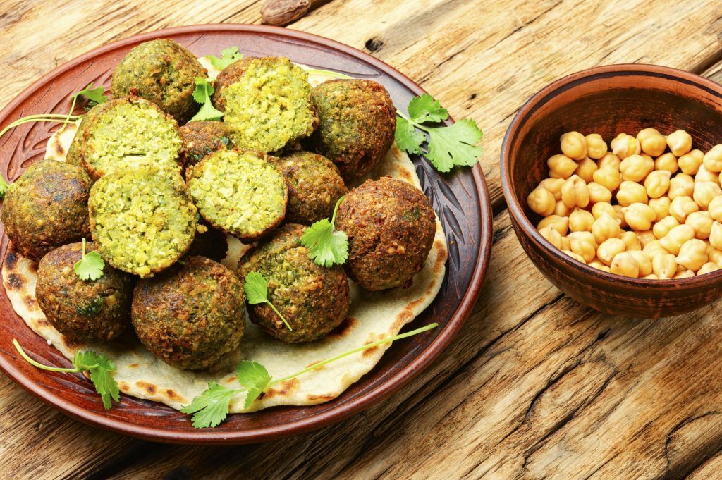 Vegetarian chickpeas falafel