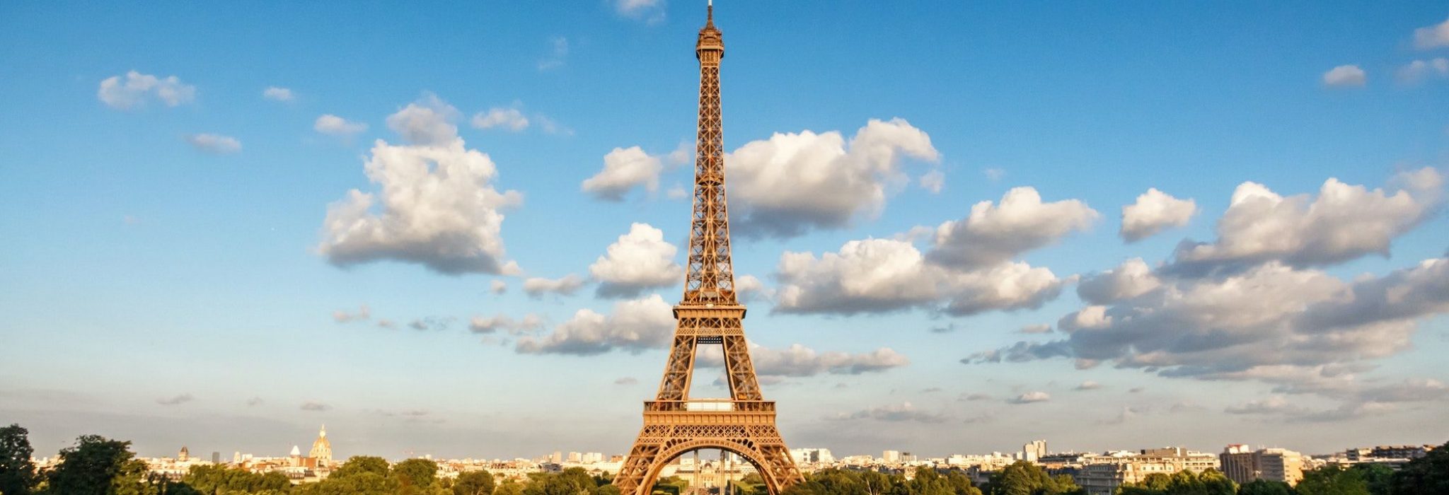 The Eiffel Tower, landmark of Paris, France
