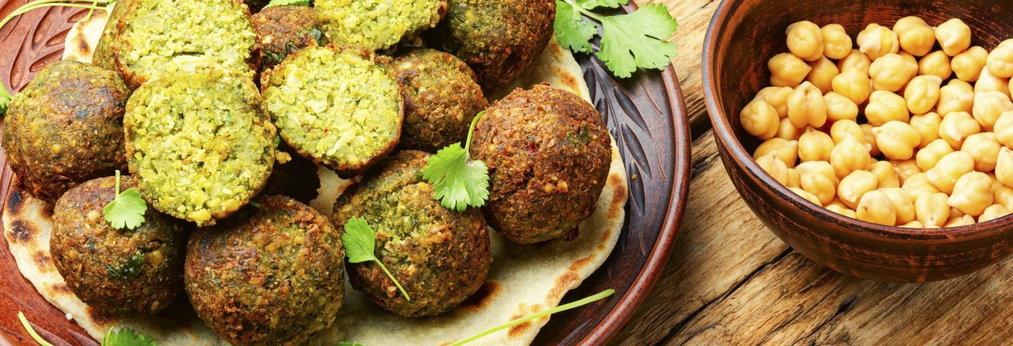 Vegetarian chickpeas falafel